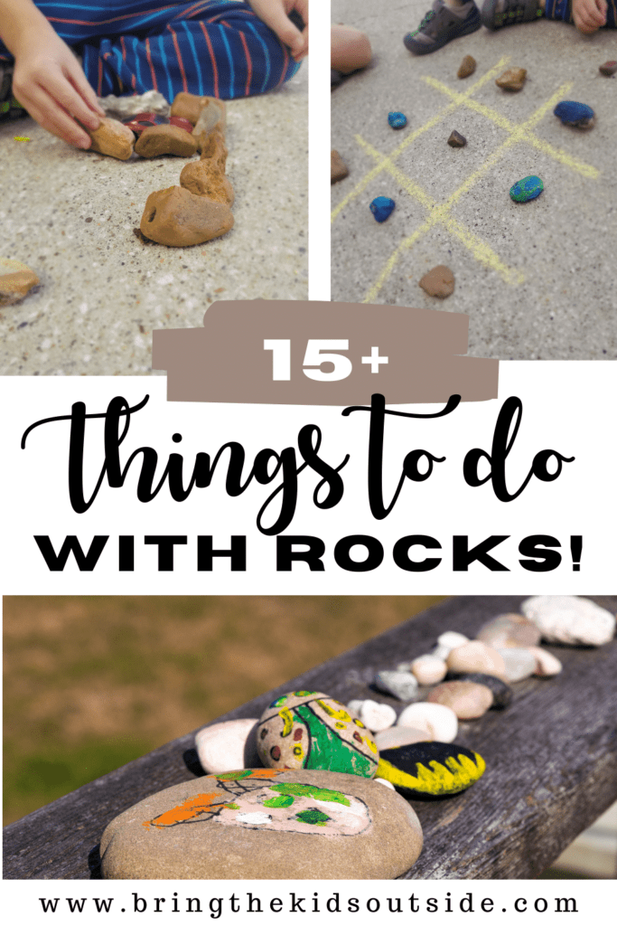 things to do outside with rocks pin for pinterest 